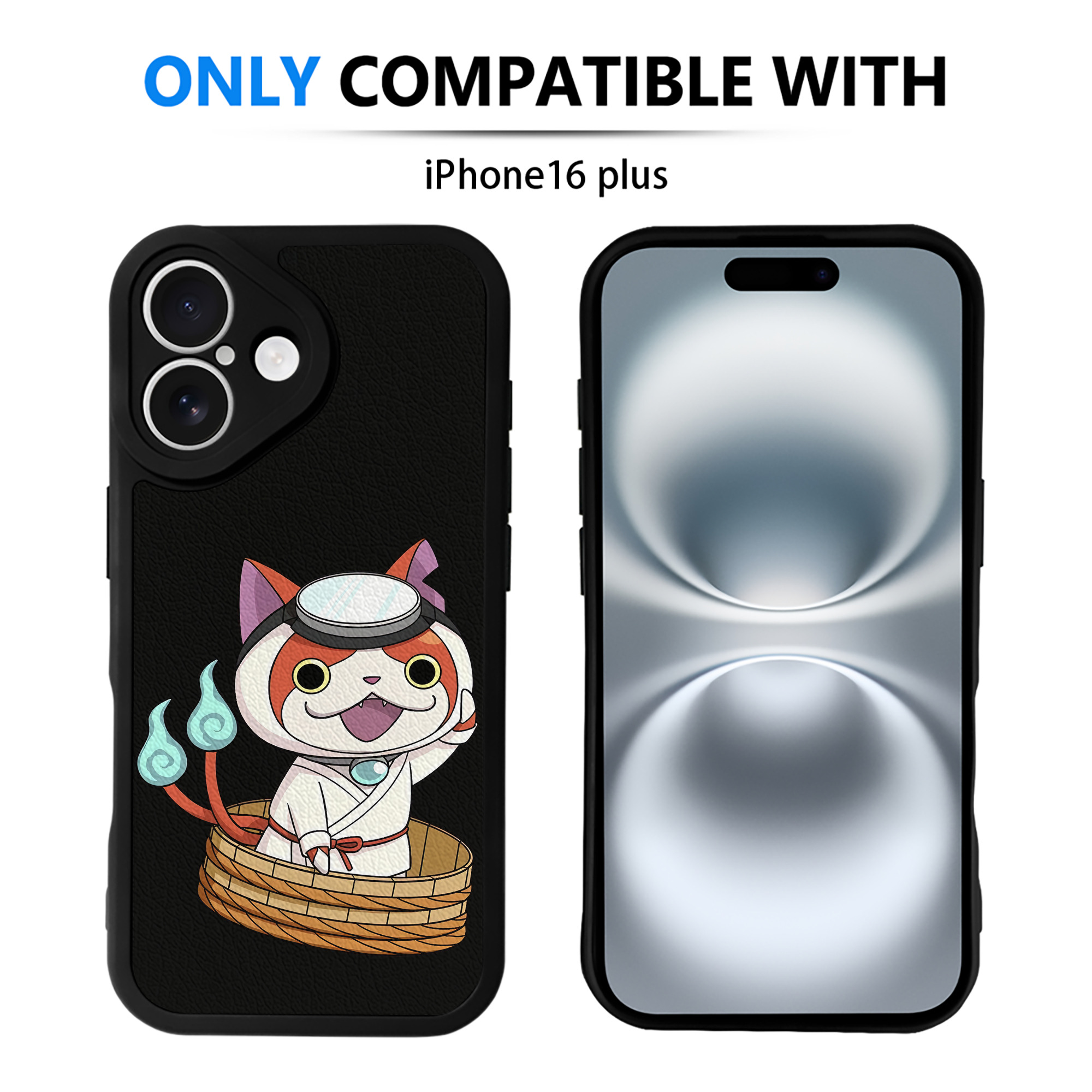 （画像用） 妖怪ウォッチ Yo-kai Watch 【iPhone 16シリーズ対応】シリコンスマホケース（レザー調） 材質：シリコン